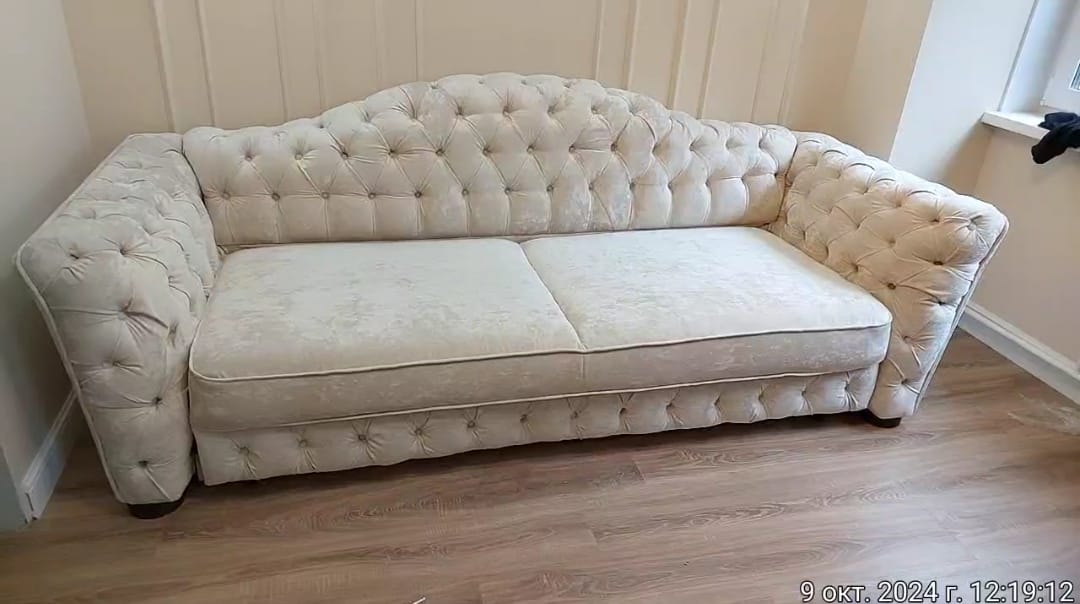 Замена обивки дивана на дому. Краснопресненская